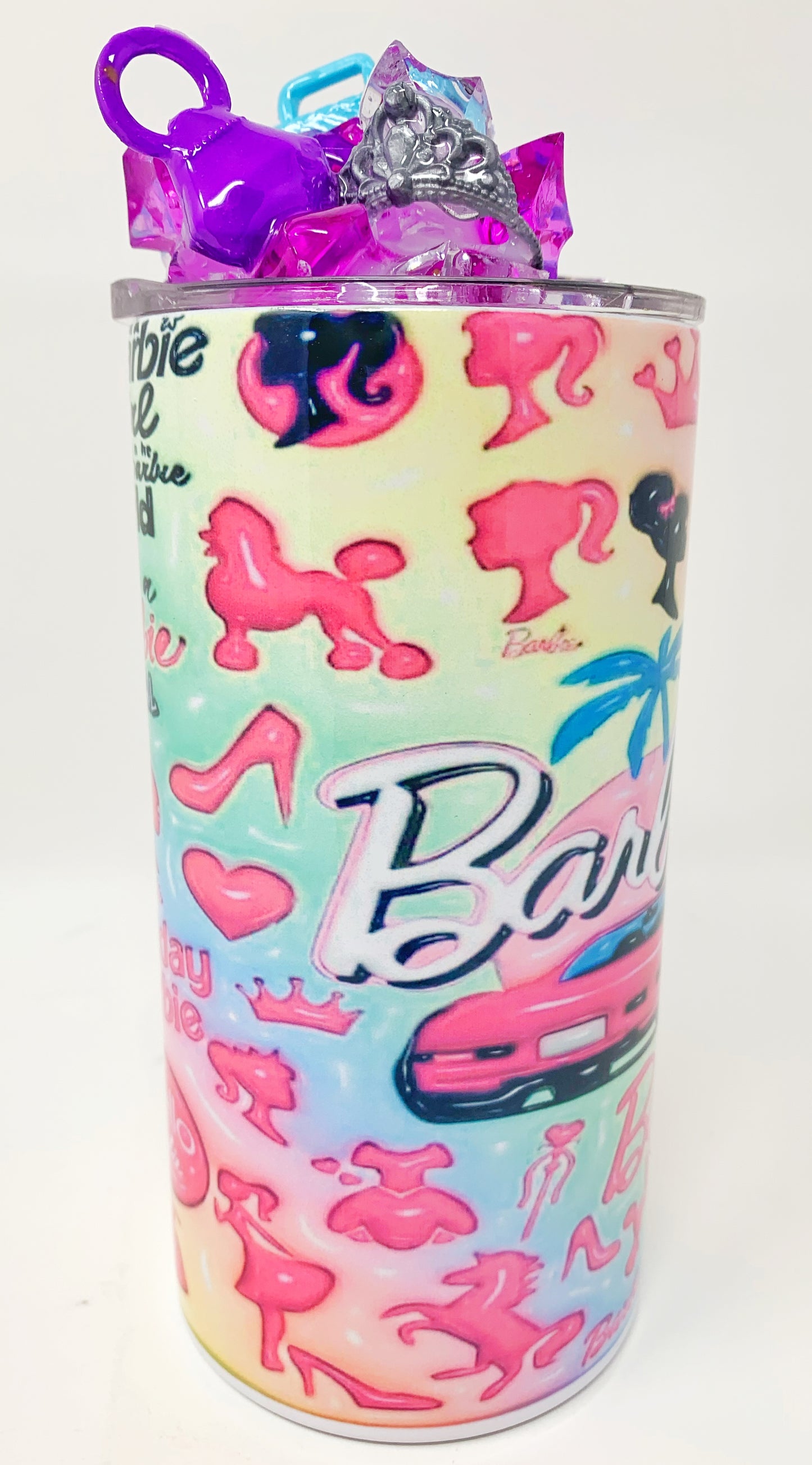 Barbie 3D tumbler w/3D Ice Lid- 12oz.
