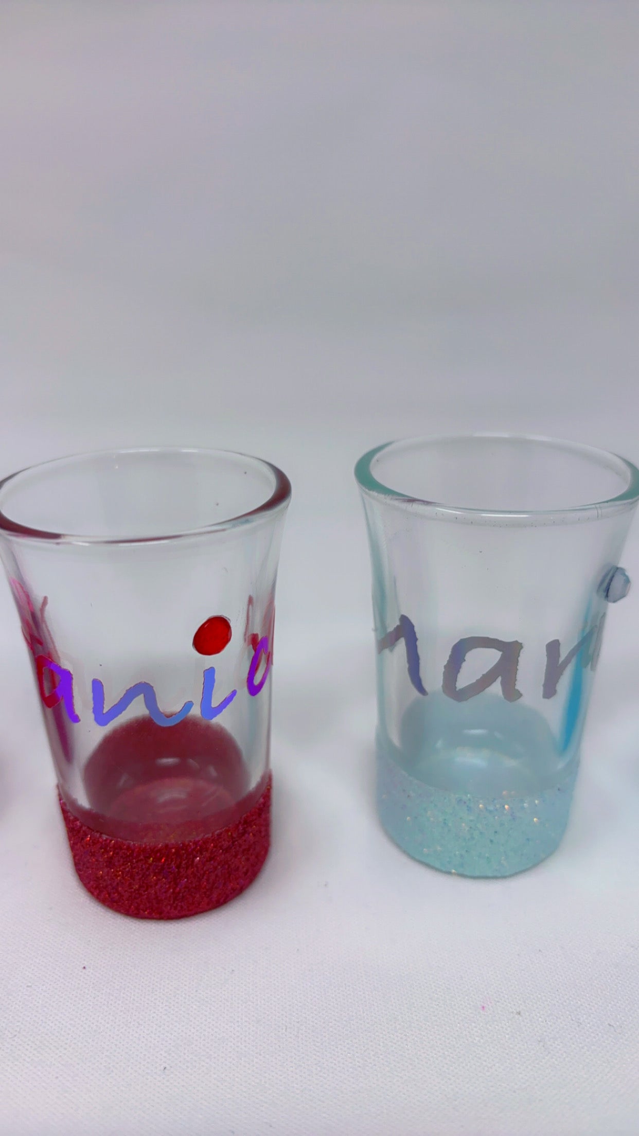 Custom Bling Glitter Shot Glasses