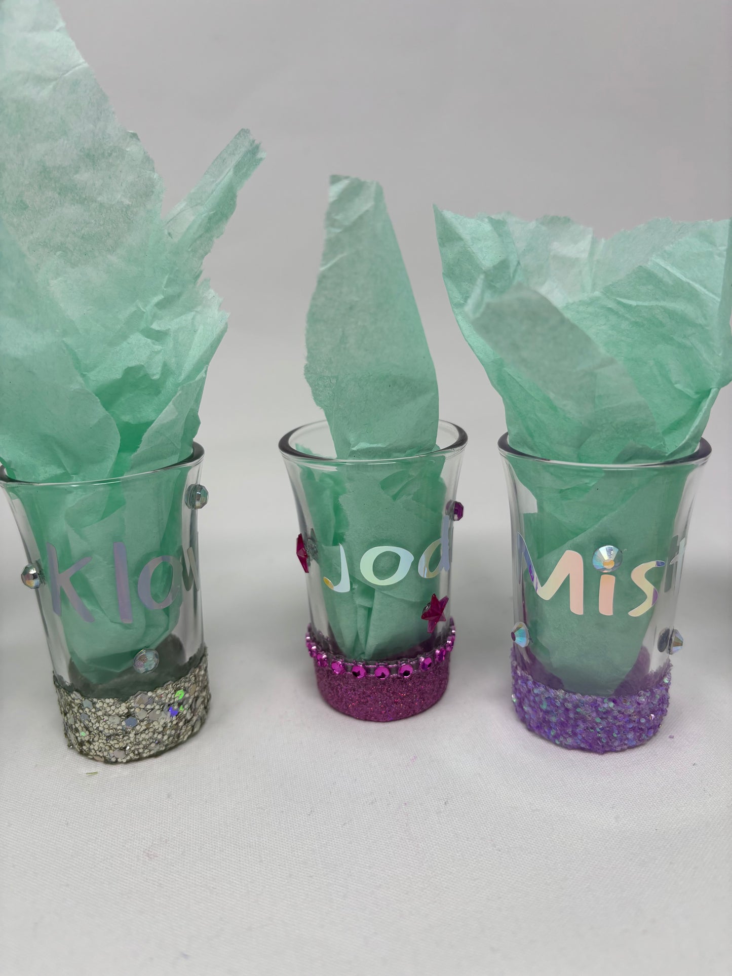 Custom Bling Glitter Shot Glasses