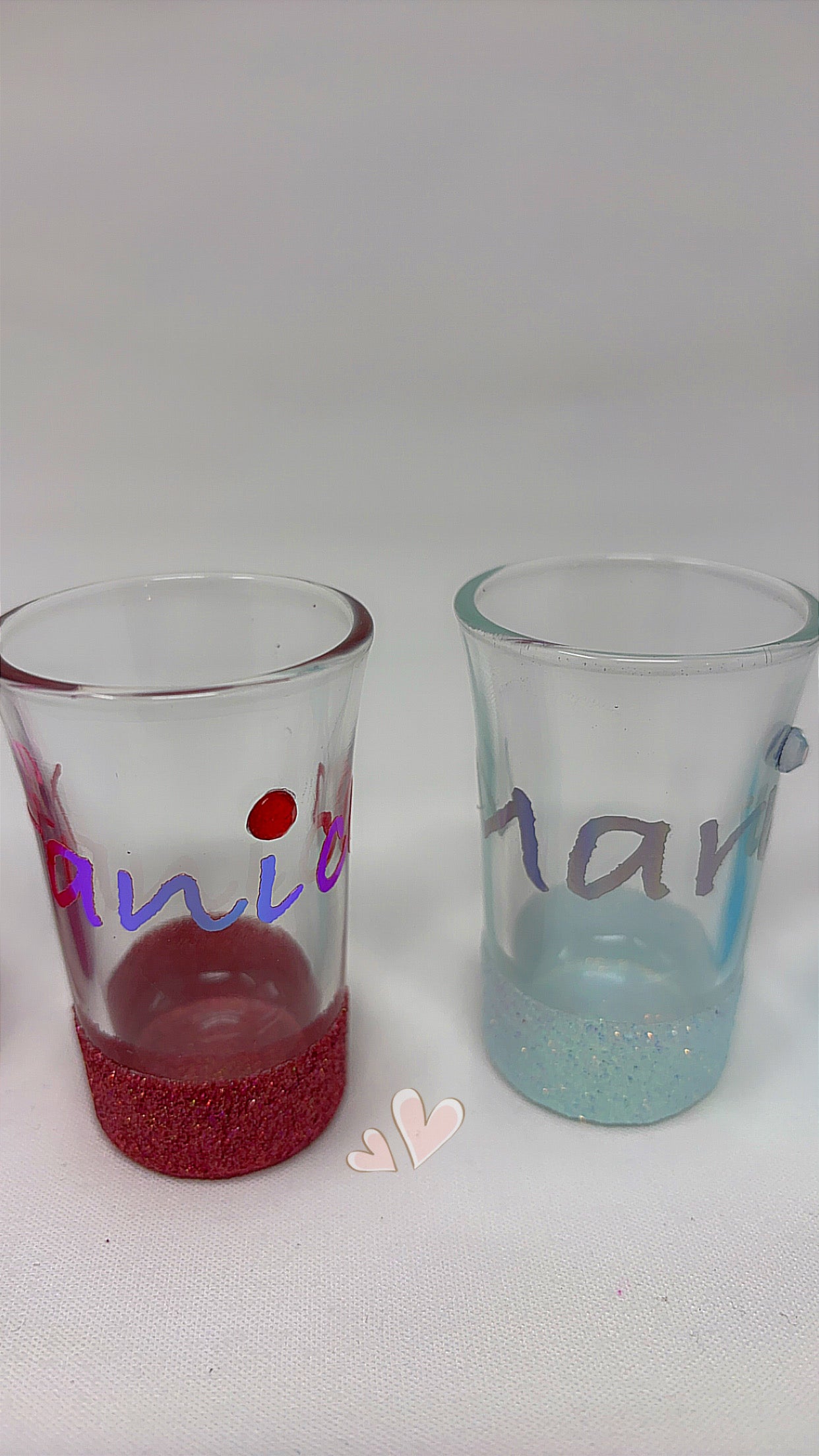 Custom Bling Glitter Shot Glasses