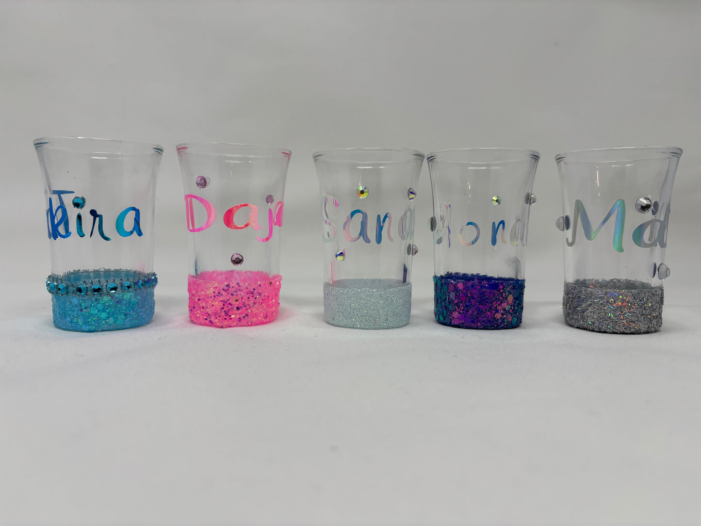 Custom Bling Glitter Shot Glasses