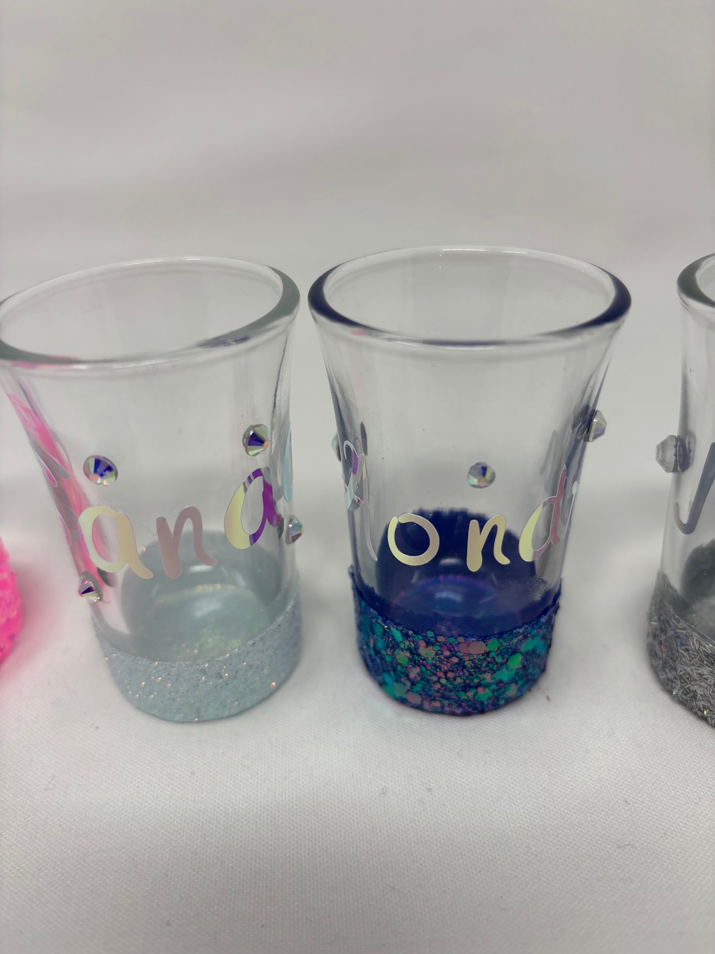 Custom Bling Glitter Shot Glasses