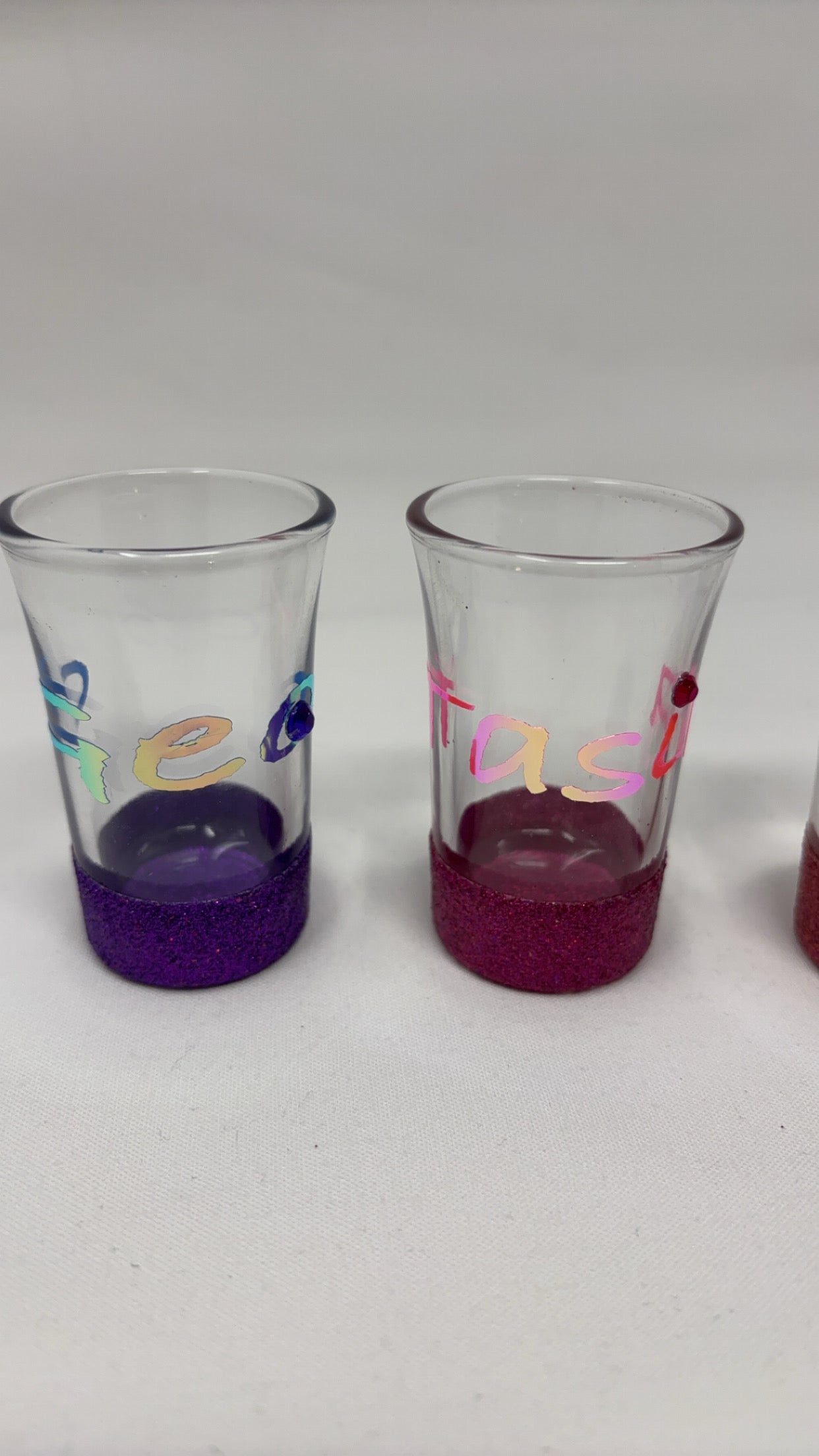 Custom Bling Glitter Shot Glasses