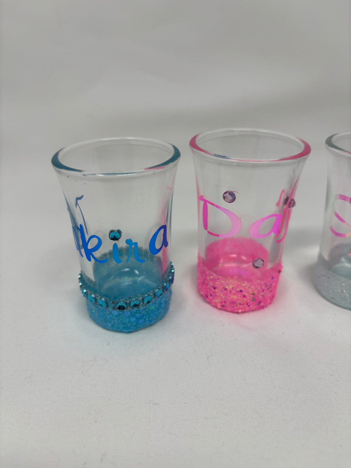 Custom Bling Glitter Shot Glasses