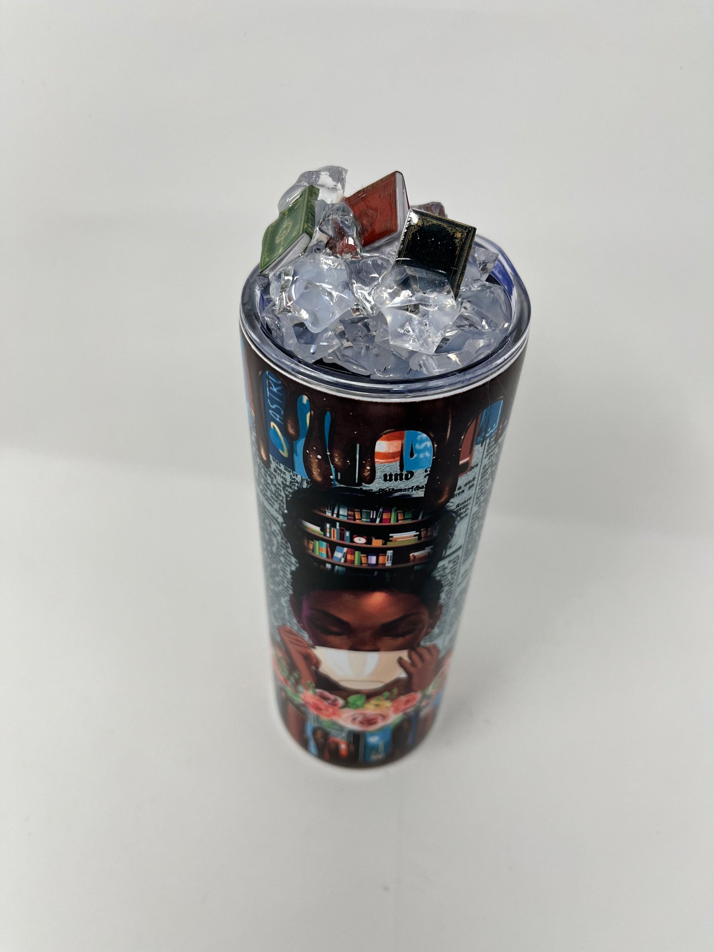 Empowered Pages 20oz. Tumbler with 3D ice lid adorned with mini books