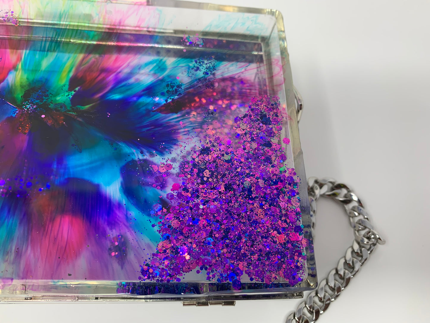 Intergalactic Explosion Resin Clutch Bag