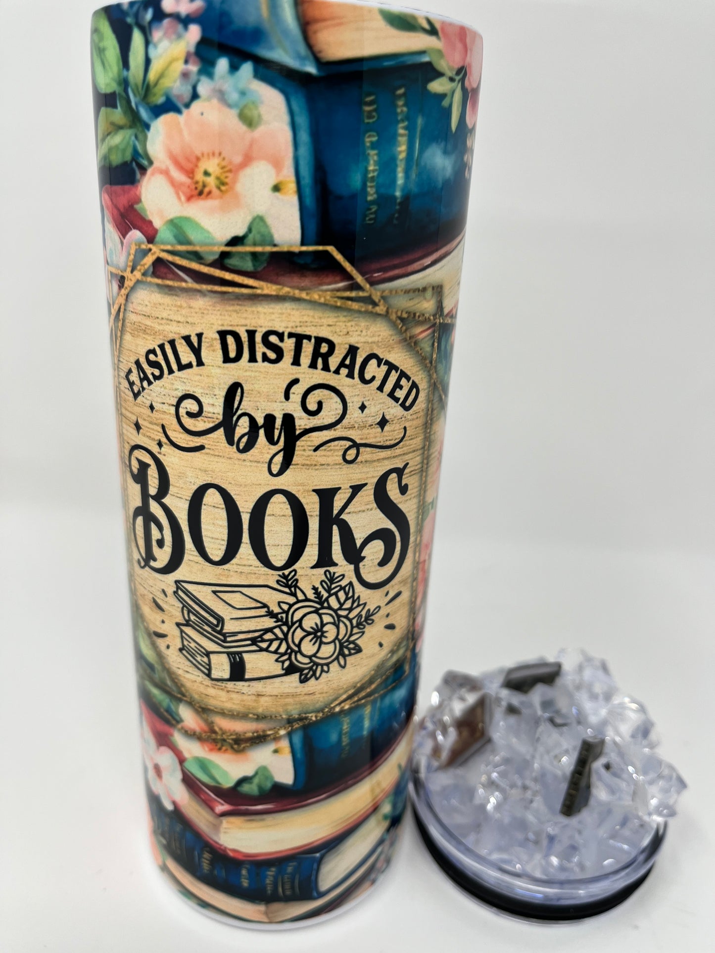 Vintage Bookworm 20oz. Tumbler with 3D ice lid