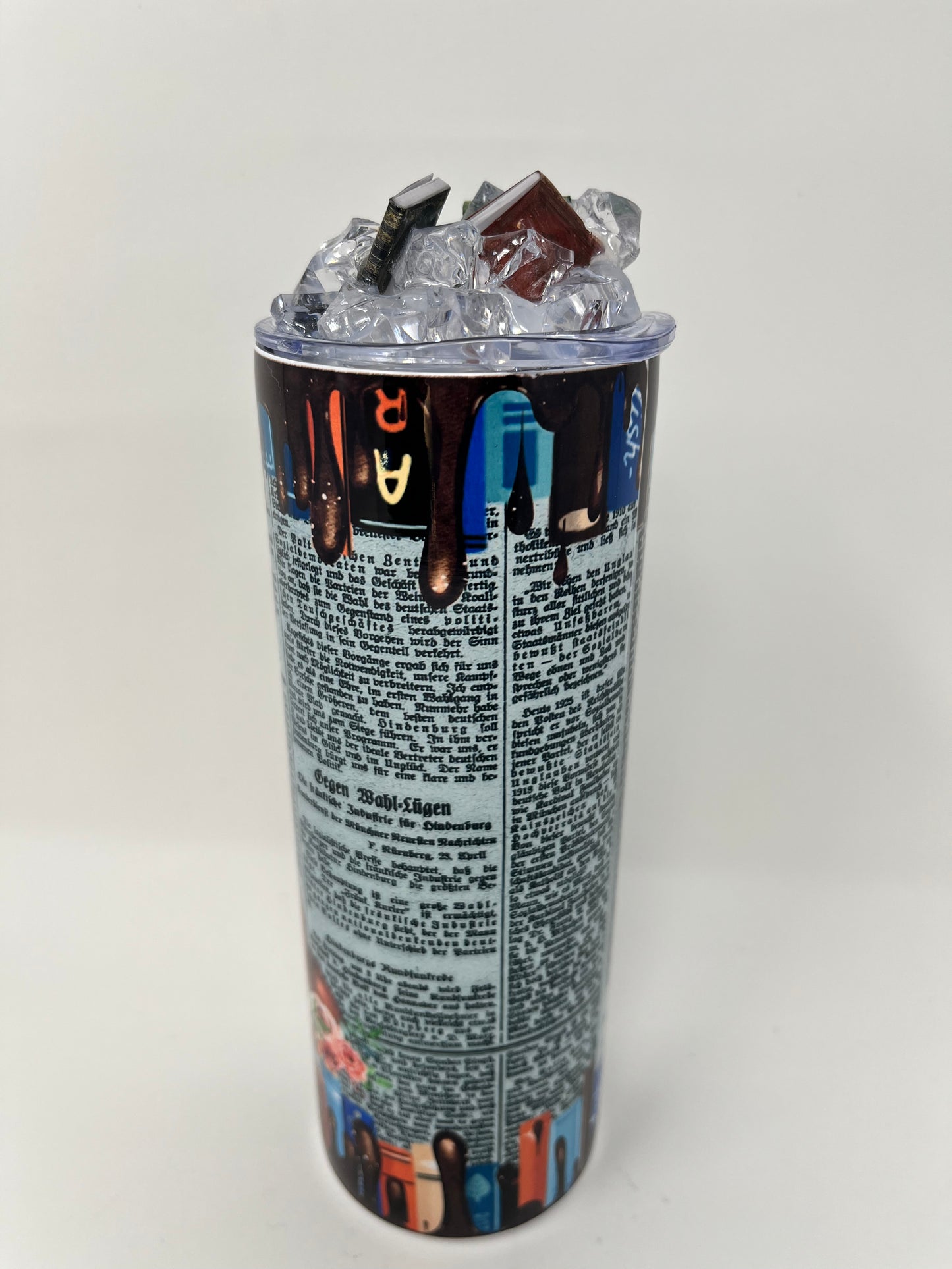 Empowered Pages 20oz. Tumbler with 3D ice lid adorned with mini books