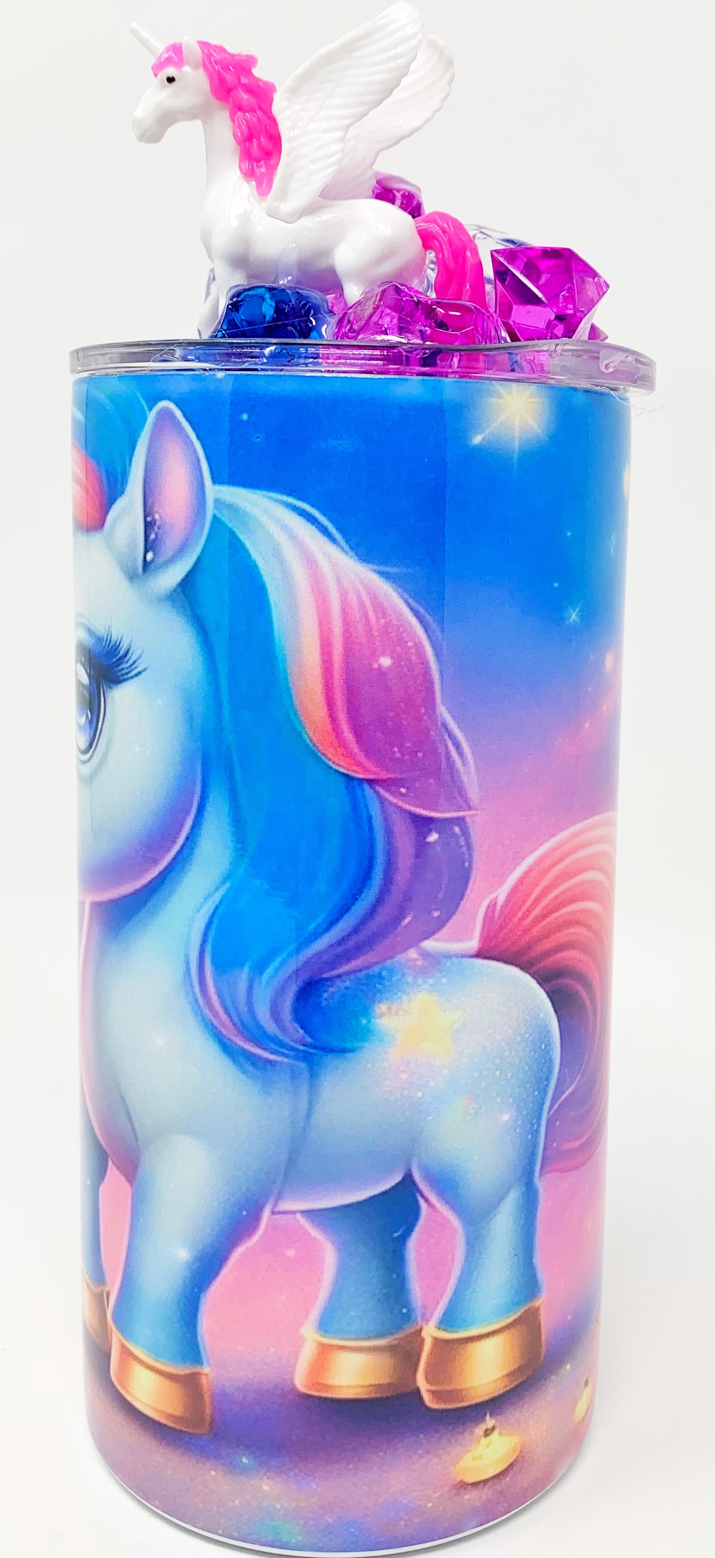 “Unicorn Magic”tumbler  w/3D Ice  Lid- 12oz.