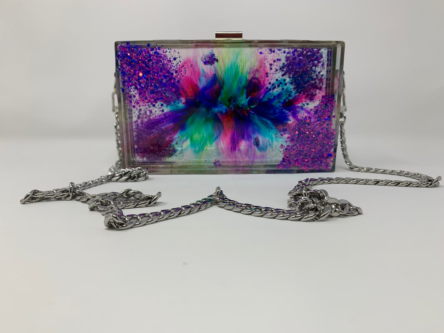 Intergalactic Explosion Resin Clutch Bag