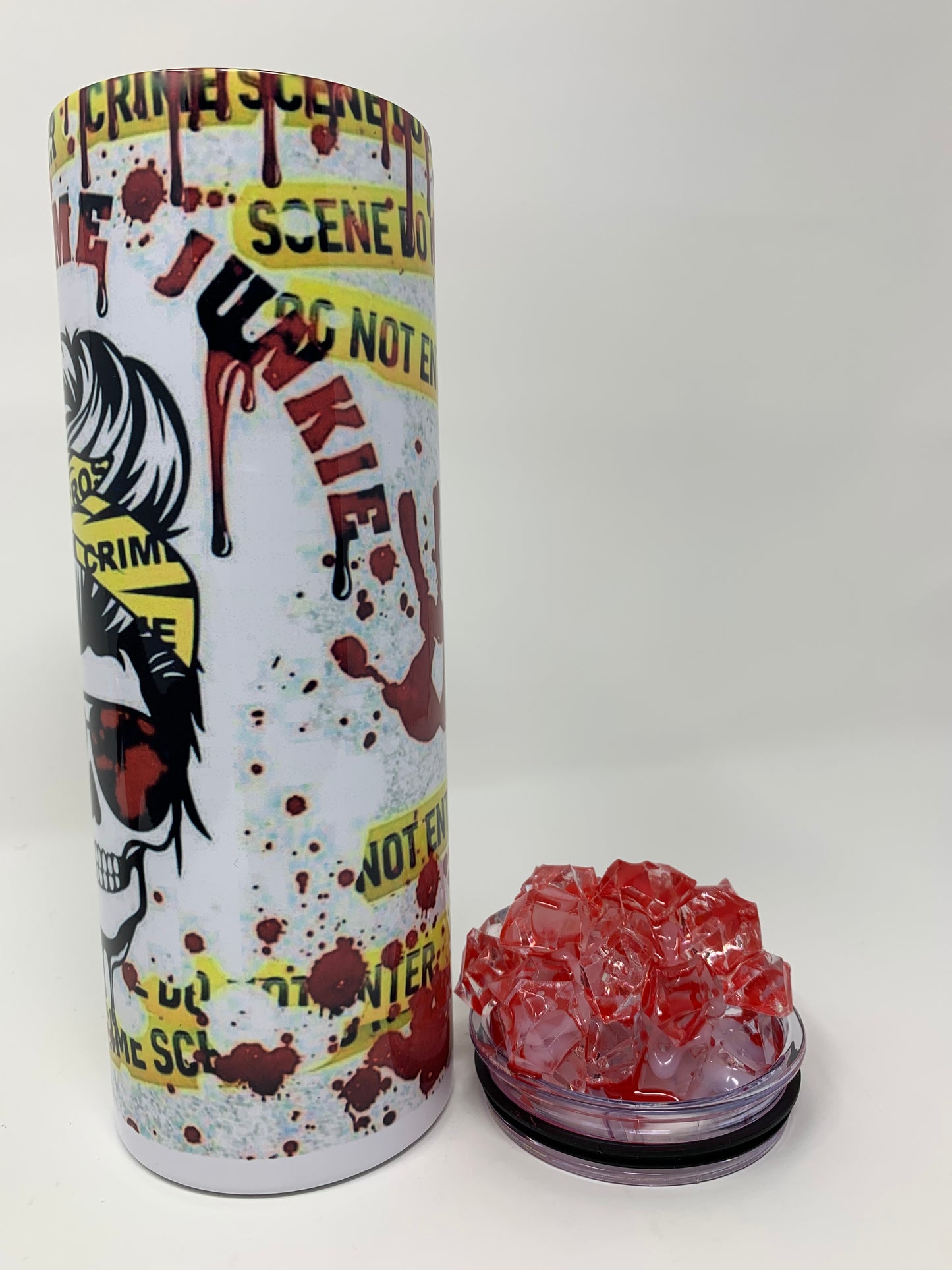 “True Crime Junkie" 20oz. Tumbler with 3D Ice Lid