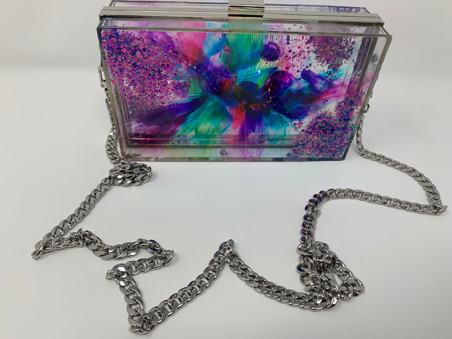 Intergalactic Explosion Resin Clutch Bag