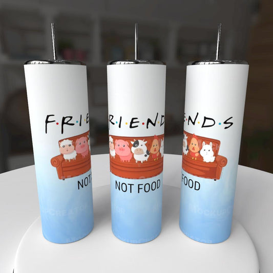 🐮 Friends Not Food – 20oz Tumbler 🐷