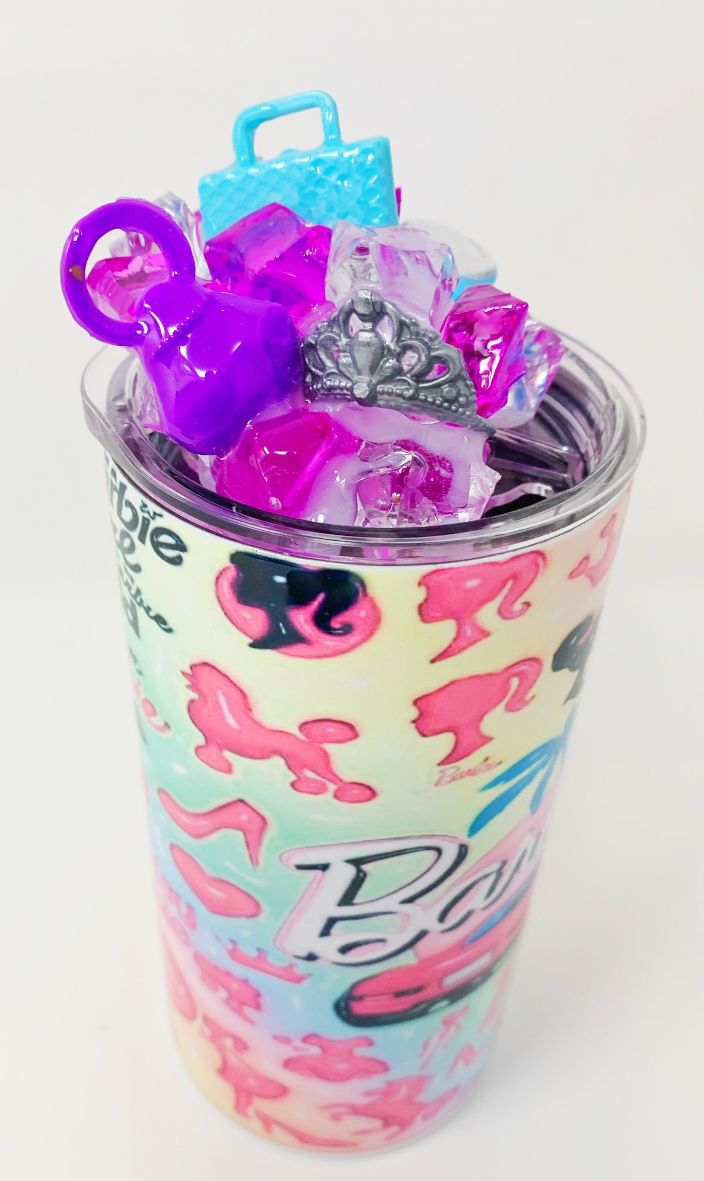 Barbie 3D  tumbler w/3D Ice  Lid- 12oz.