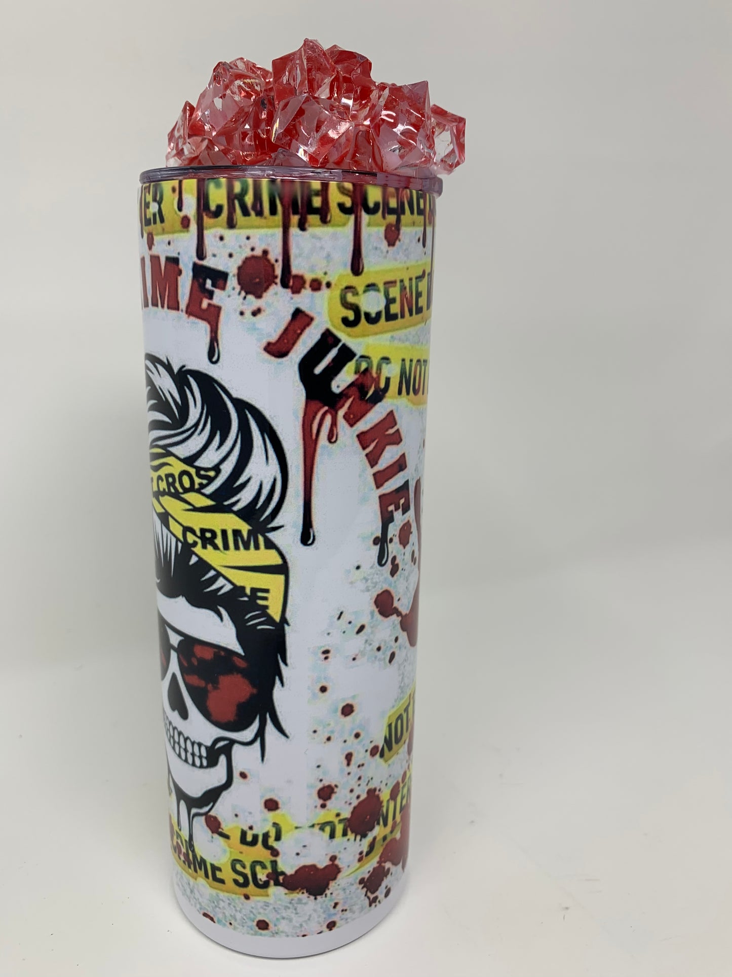 “True Crime Junkie" 20oz. Tumbler with 3D Ice Lid