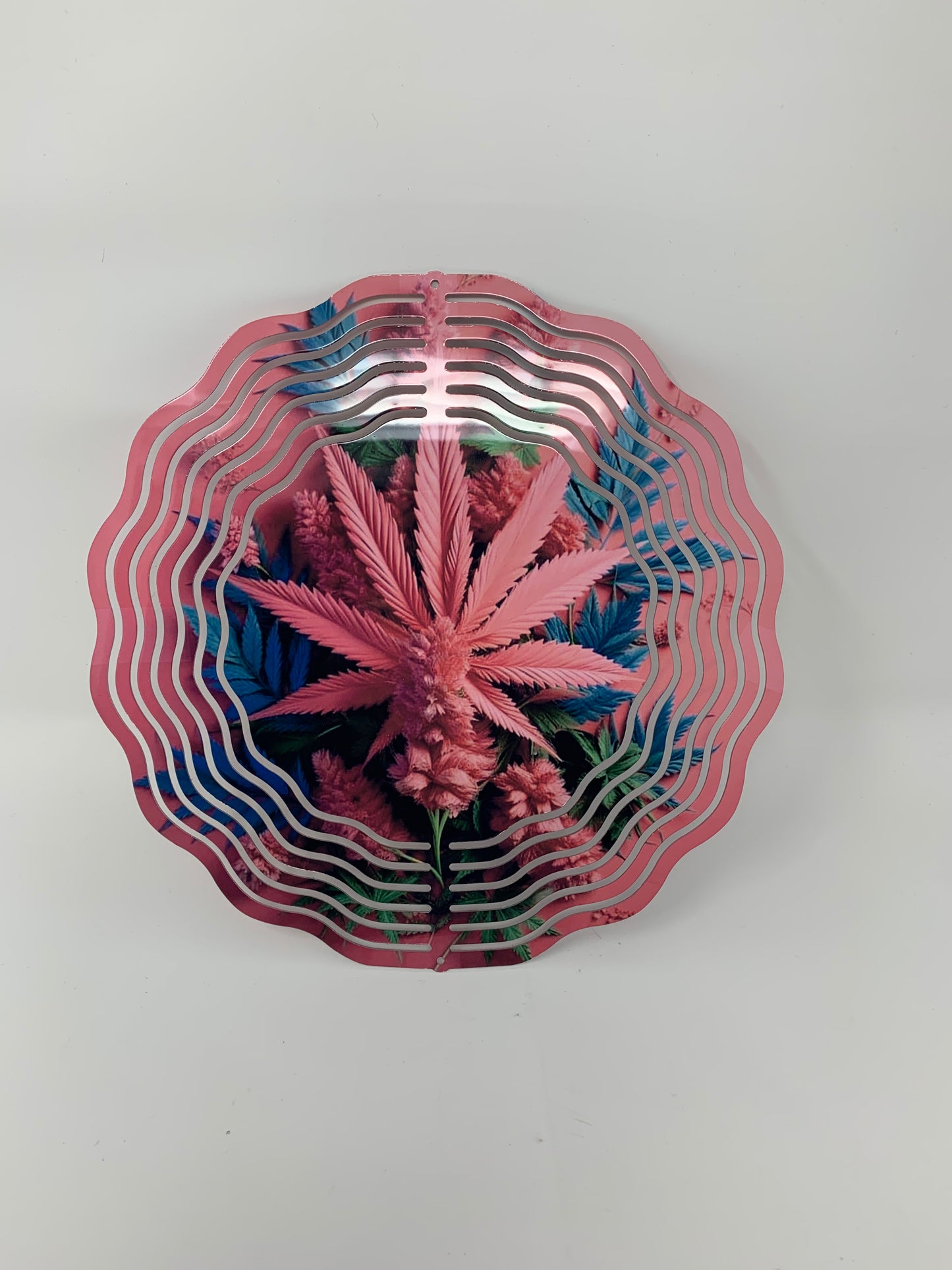 “Pink Girl” cannabis 3D Wind Spinner