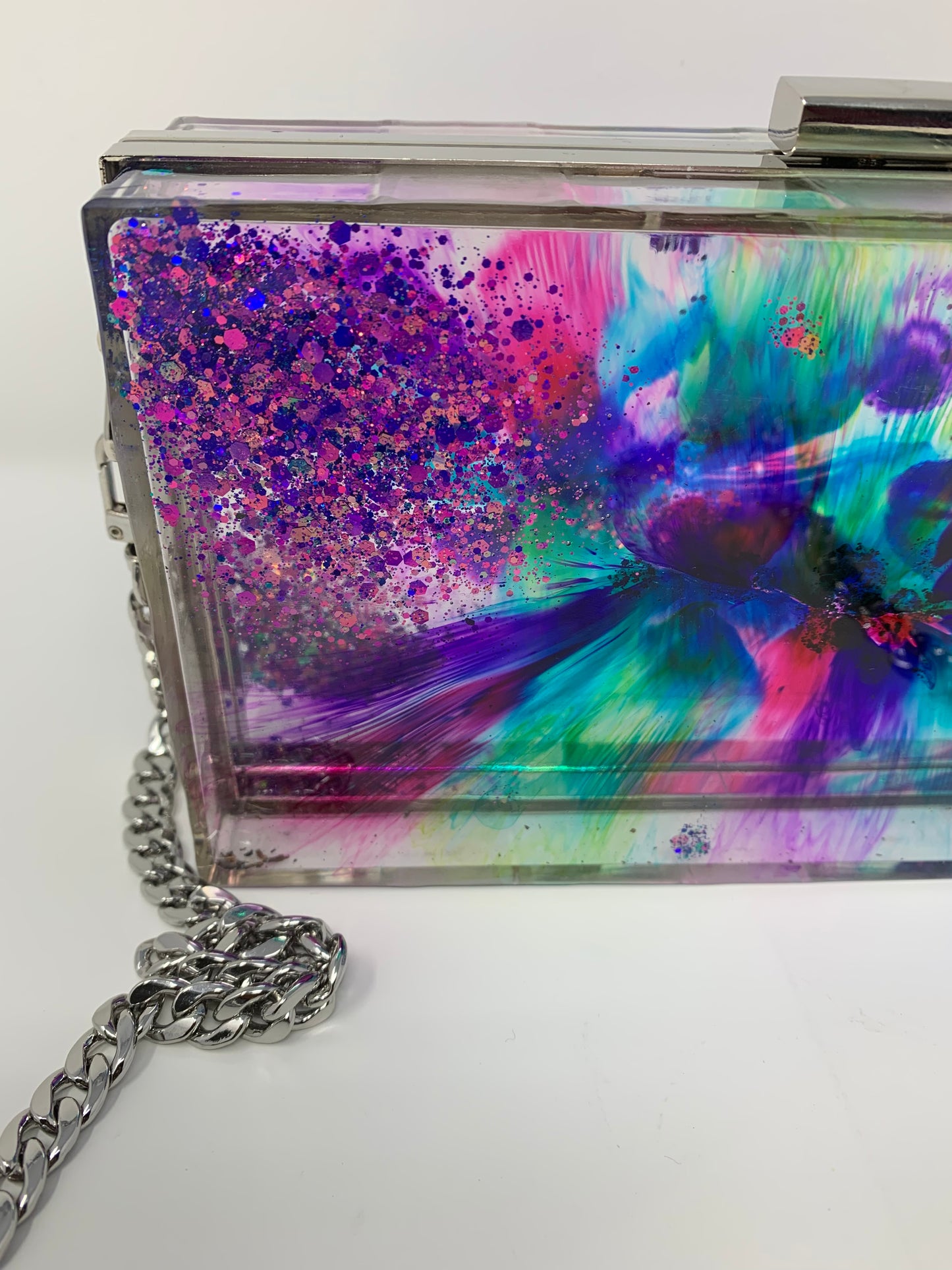 Intergalactic Explosion Resin Clutch Bag