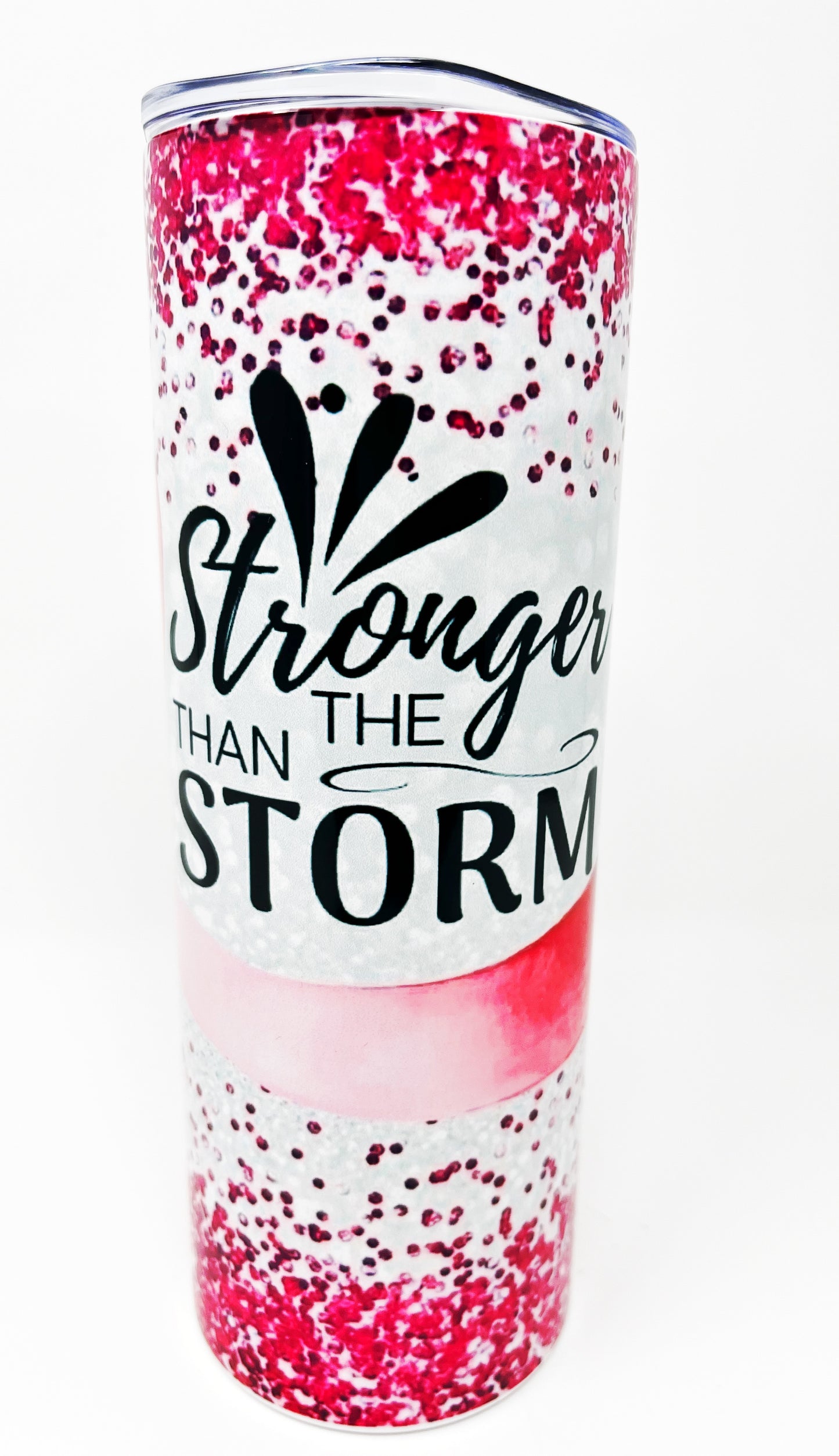 Stronger than the storm breast cancer awareness tumbler -20 oz.