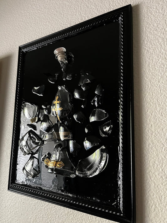 Liquor Bottle Art Wall Hanging-