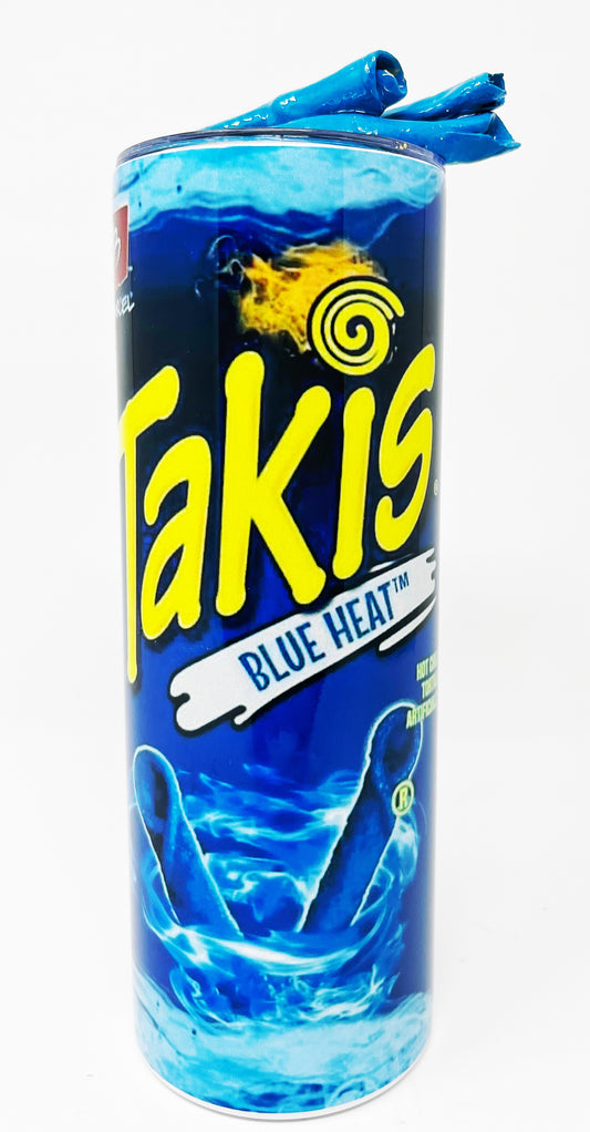 Blue Blaze Takis Fiesta tumbler with 3D Lid- 20 oz.