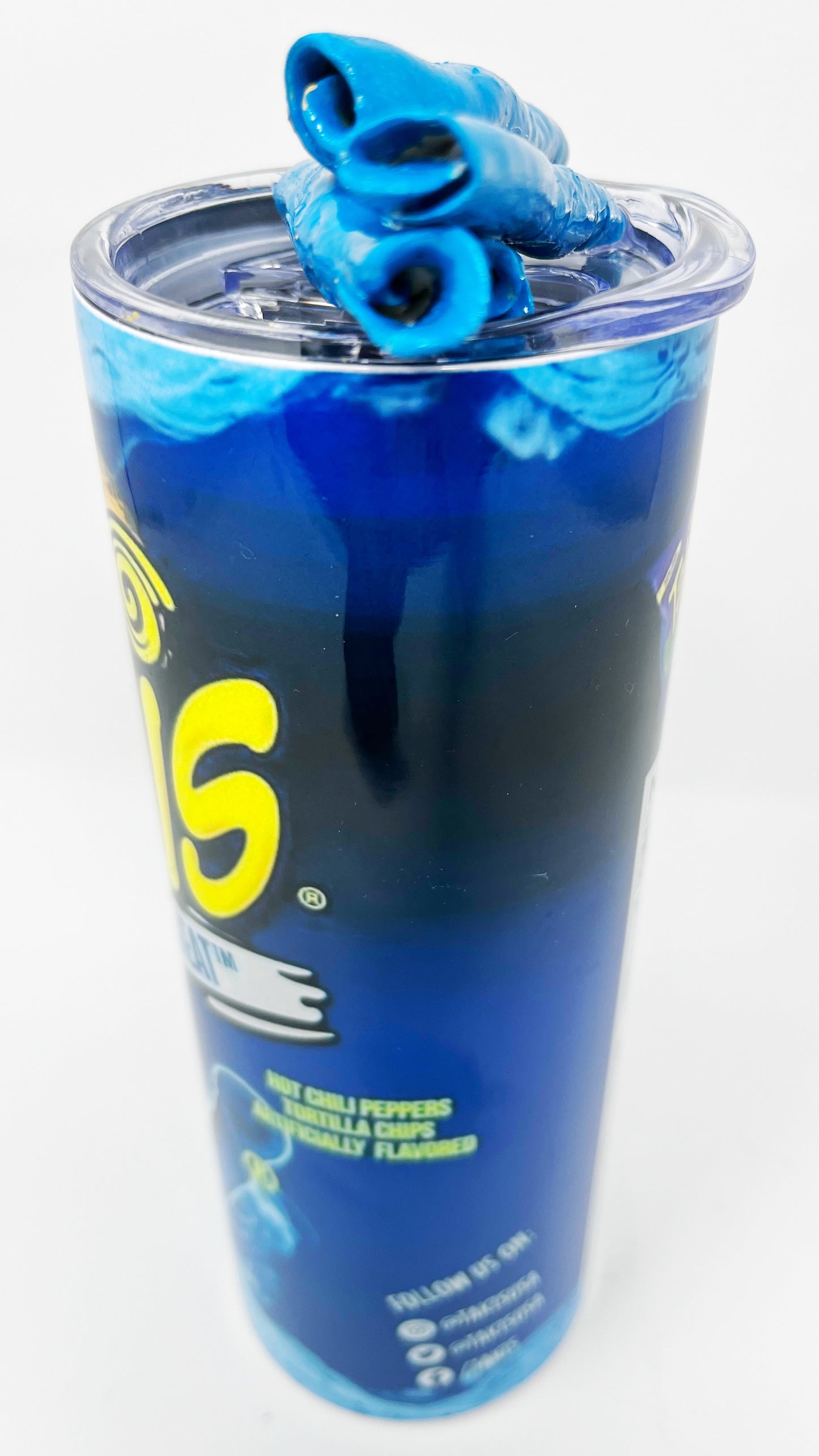 Blue Blaze Takis Fiesta tumbler with 3D Lid- 20 oz.