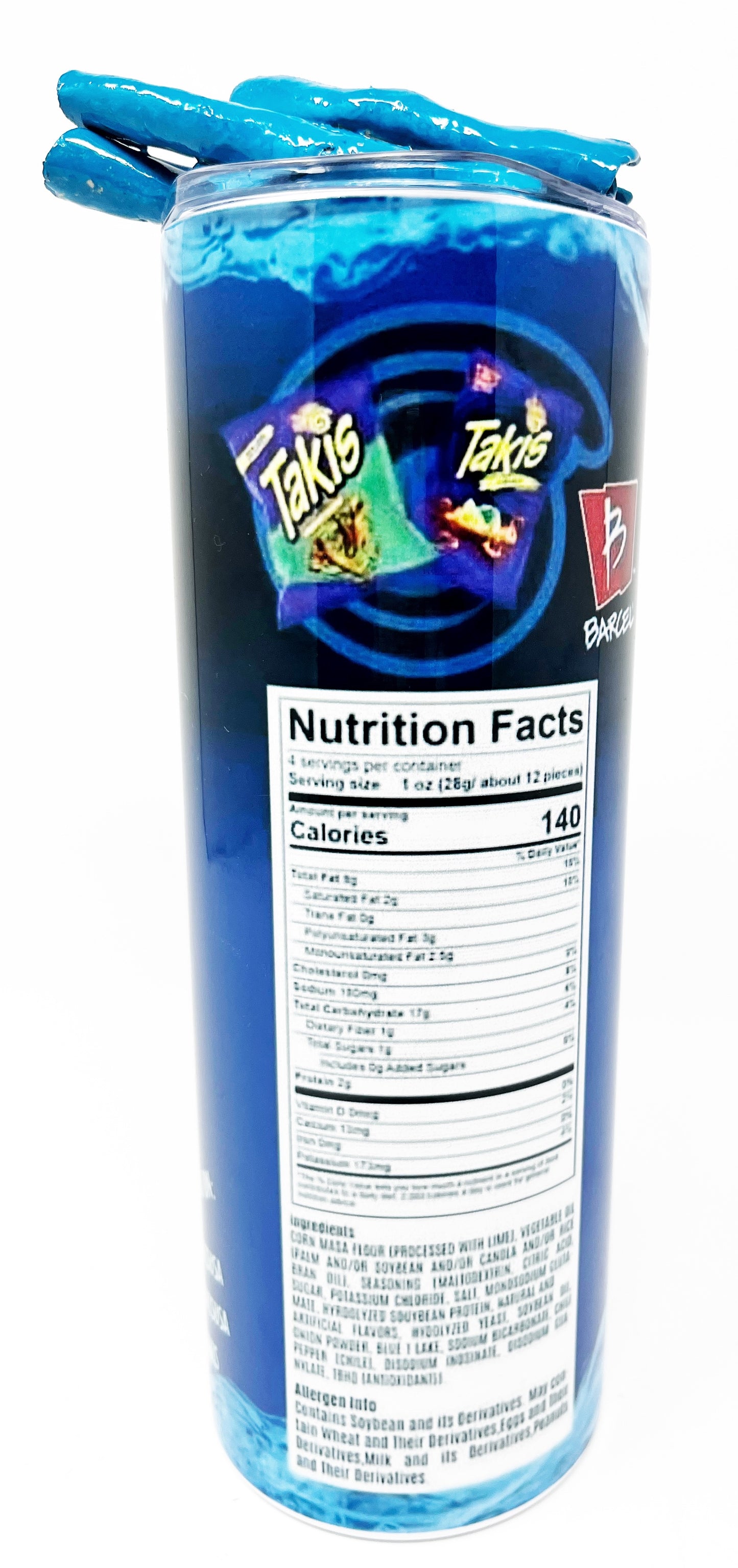 Blue Blaze Takis Fiesta tumbler with 3D Lid- 20 oz.