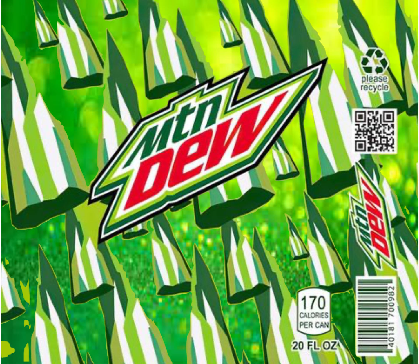 Mountain Dew tumbler 20 oz. With 3D ice lid