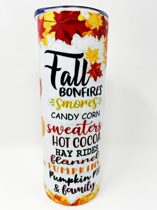 Autumn Coziness in a cup tumbler -20 oz.