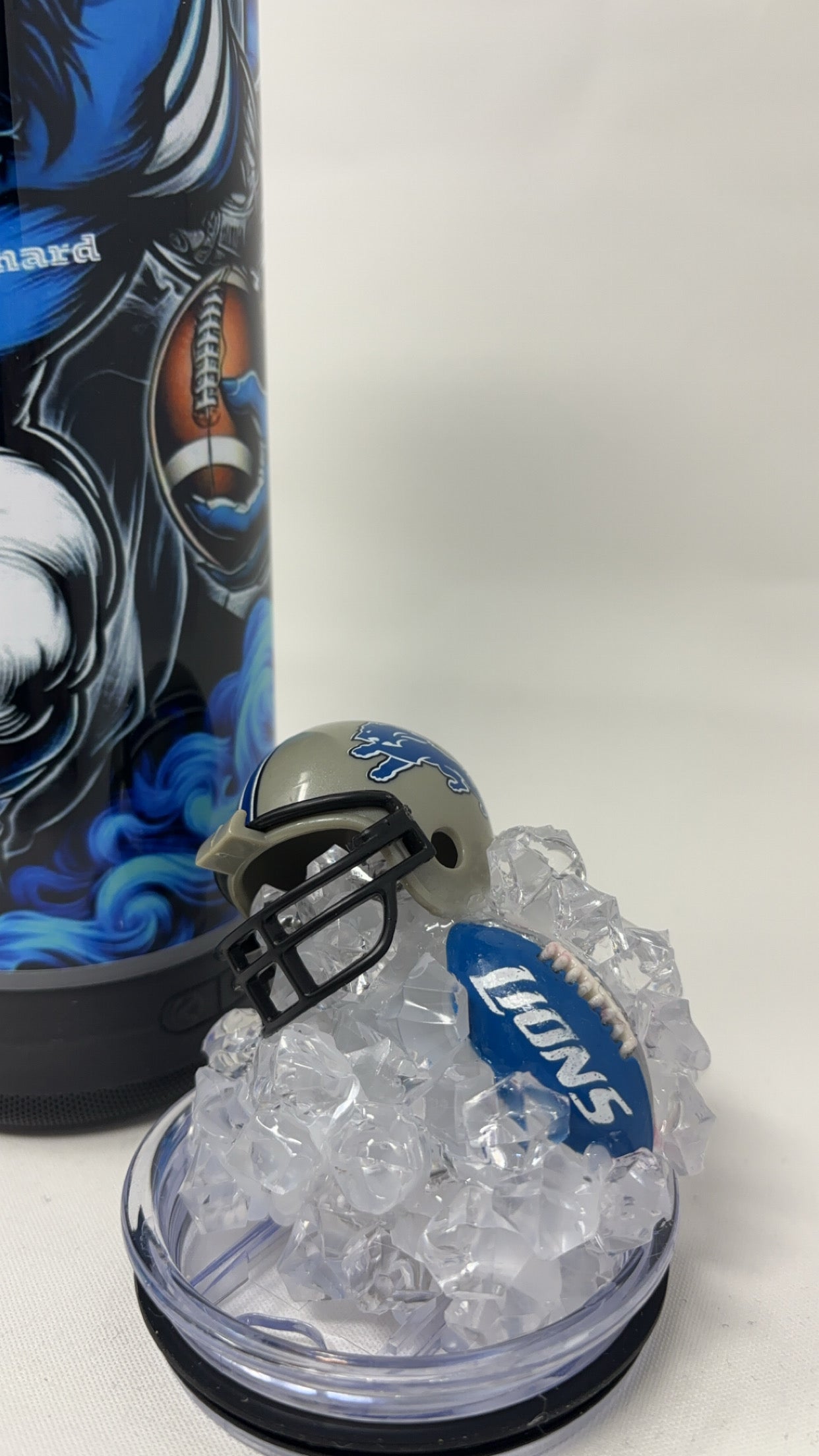 Football themed Bluetooth with 3-D lid with remote controlled light