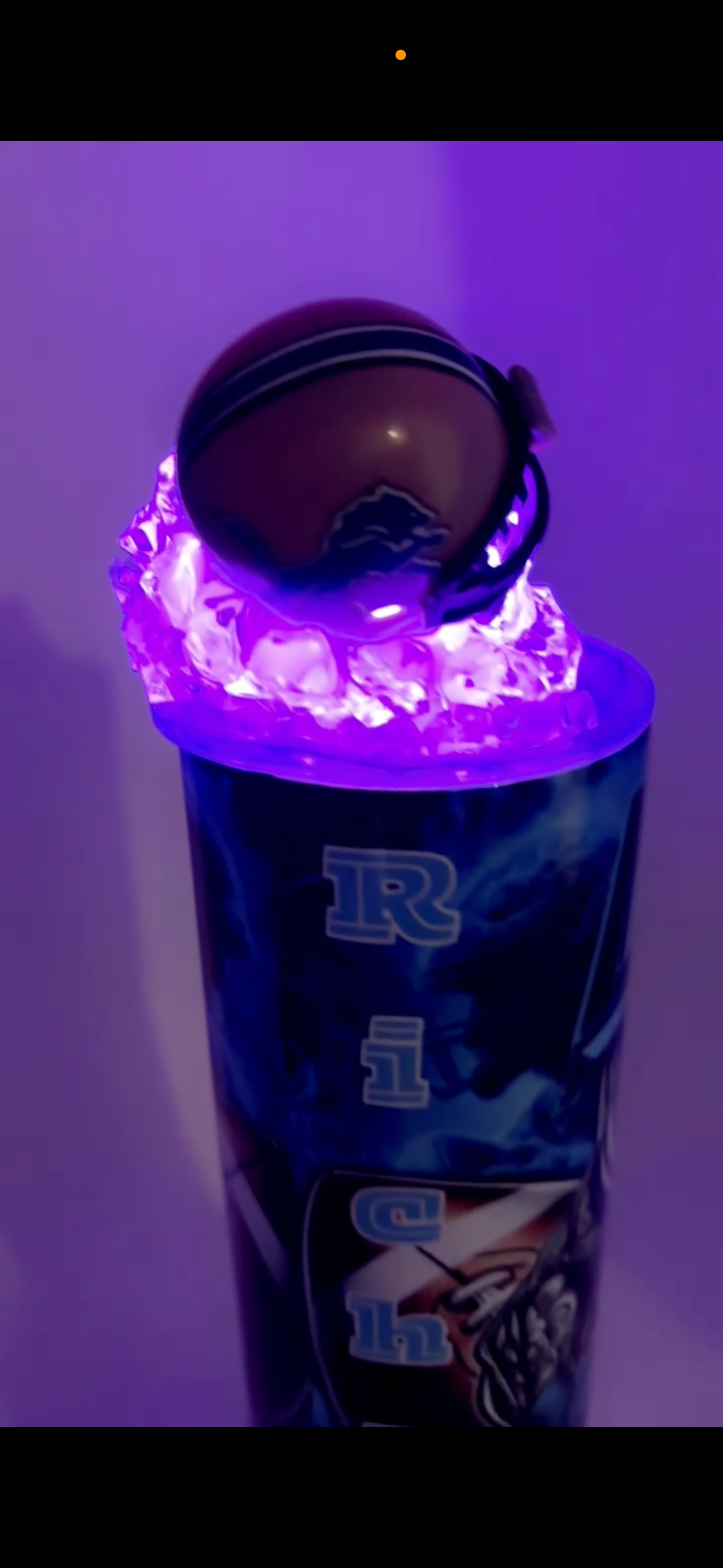 Football themed Bluetooth with 3-D lid with remote controlled light