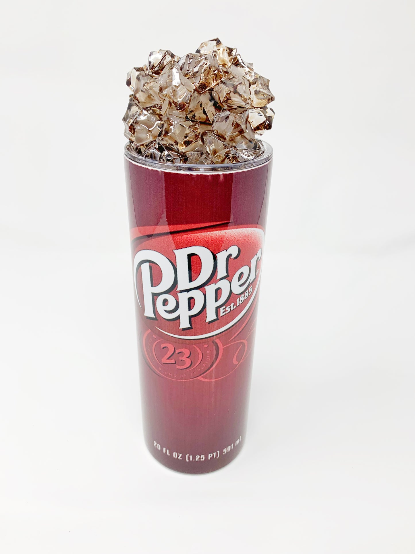 Dr Pepper tumbler w/3D Ice  Lid- 20 oz.