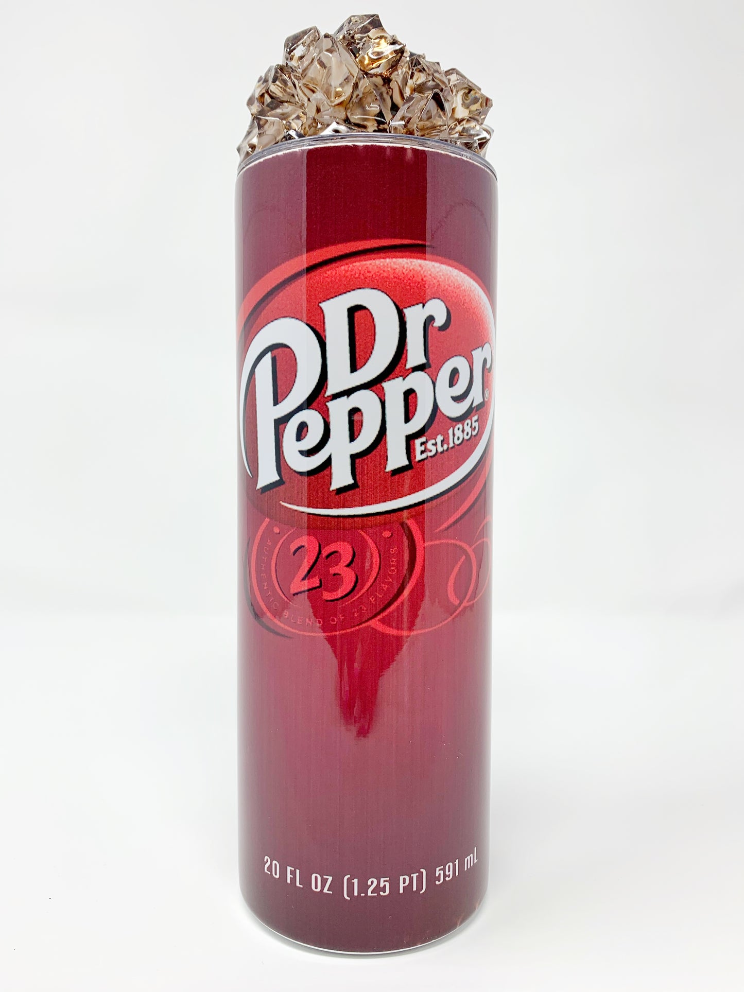 Dr Pepper tumbler w/3D Ice  Lid- 20 oz.