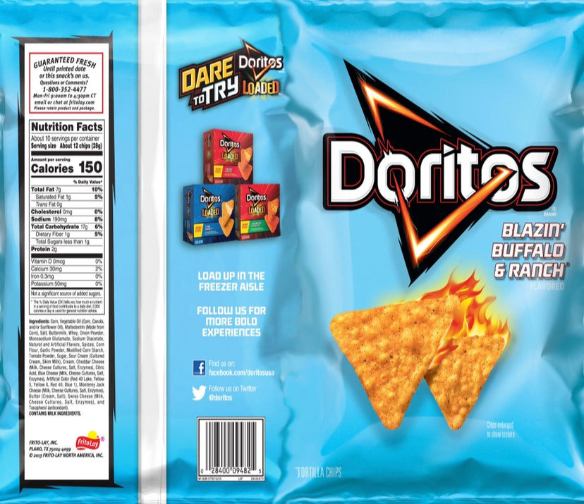 Doritos tumbler with 3D lid 20 oz.