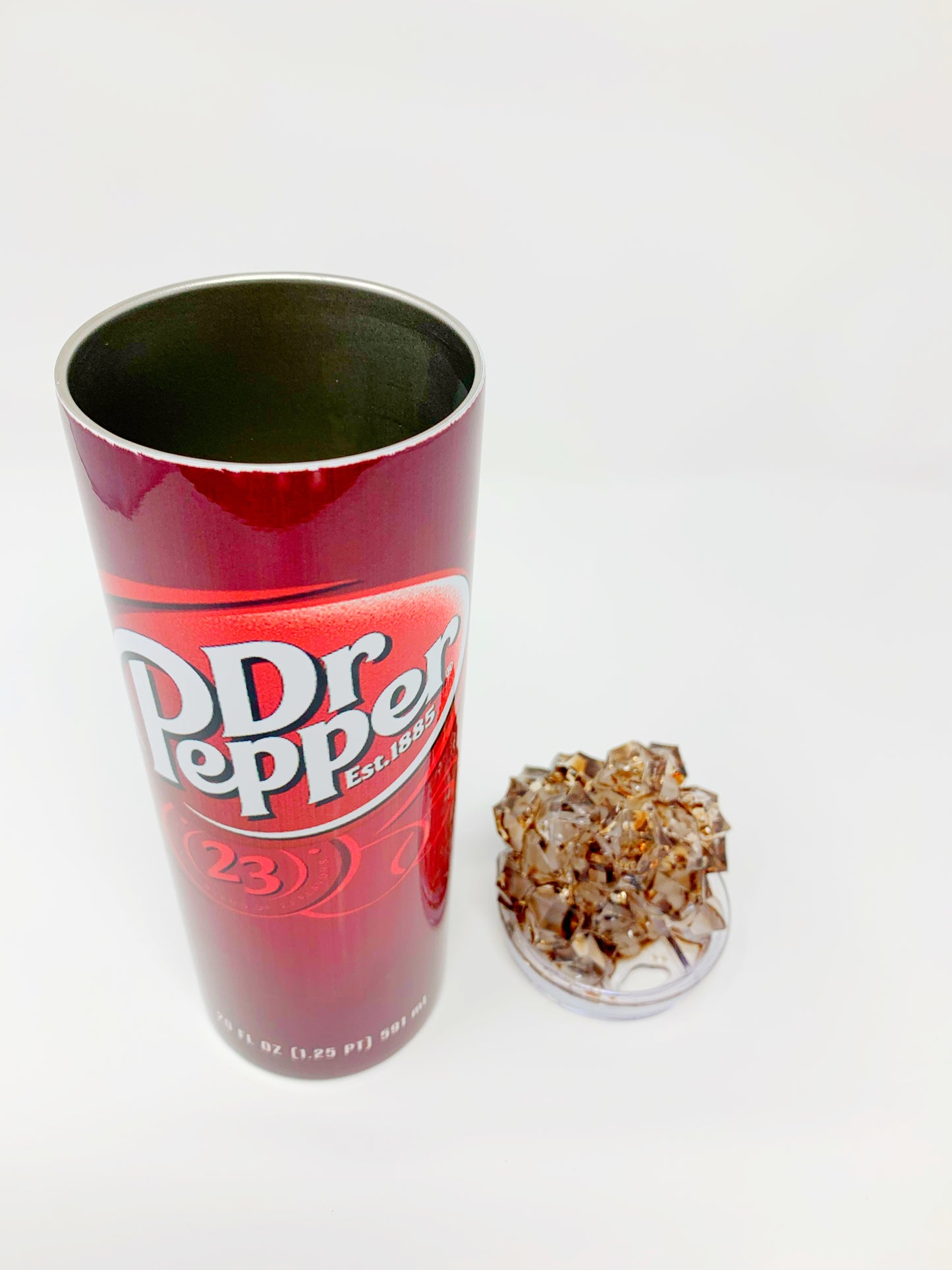 Dr Pepper tumbler w/3D Ice  Lid- 20 oz.